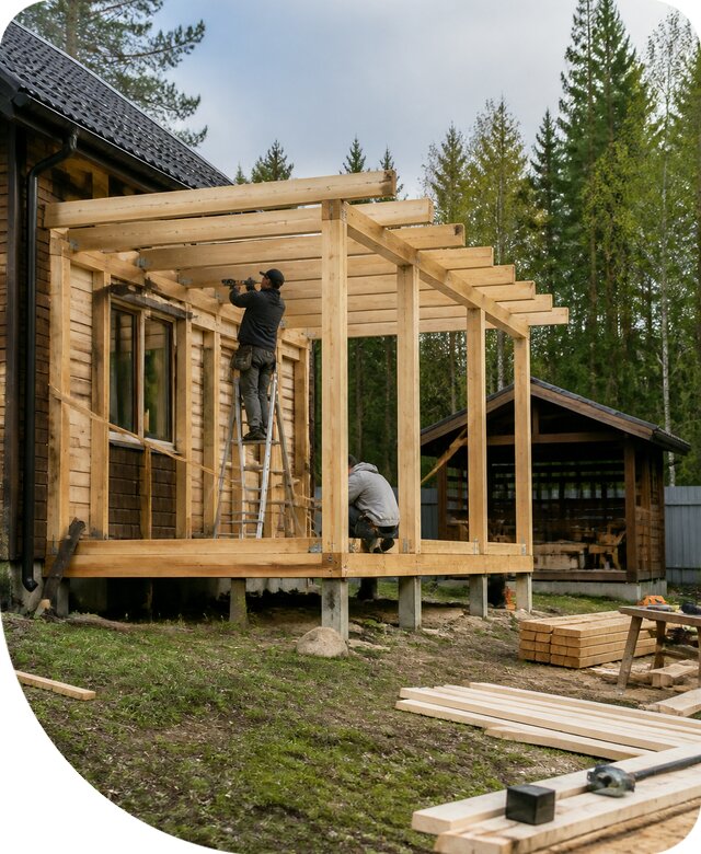 Строительство пристроек и построек на участке в Элисте